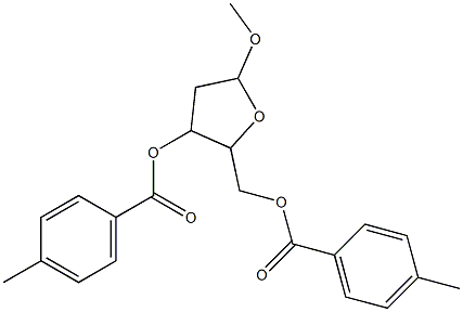 5-methoxy-2-((4-methylbenzoyloxy)methyl)tetrahydrofuran-3-yl 4-methylbenzoate Structure