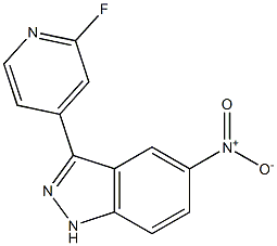3-(2-fluoropyridin-4-yl)-5-nitro-1H-indazole Struktur