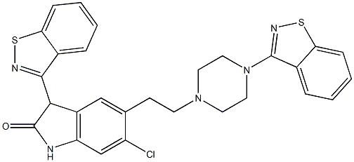 3-(Benzo[d]isothiazol-3-yl)-5-(2-(4-(benzo[d]isothiazol-3-yl)piperazin-1-yl)ethyl)-6-chloroindolin-2-one