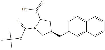 反式-N-BOC-4-(2-萘基甲基)-L-脯氨酸,,结构式