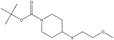 tert-butyl 4-(2-Methoxyethylthio)piperidine-1-carboxylate Structure