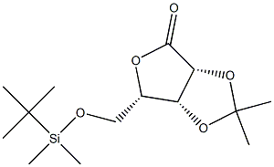 5-O-tert-Butyldimethylsilyl-2,3-O-isopropylidene-L-lyxono-1,4-lactone Struktur