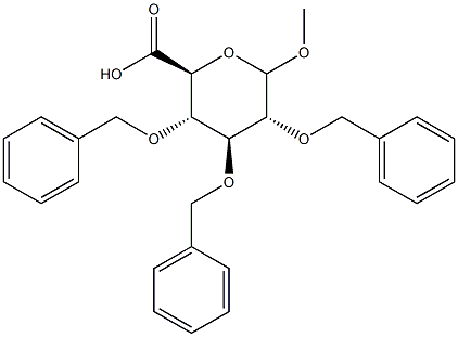 2,3,4-Tri-O-benzyl-D-glucuronide methyl ester,,结构式