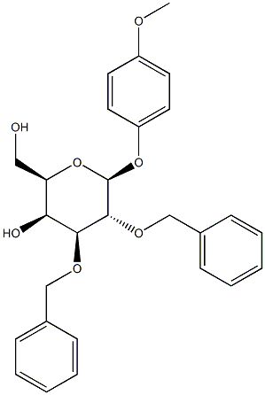4-Methoxyphenyl 2,3-di-O-benzyl-b-D-galactopyranoside 结构式