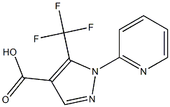 1H-吡唑-4-羧酸,1-(2-吡啶基)-5-三氟甲基-,,结构式