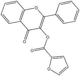 3-(2-呋喃甲酰氧基)黄酮,,结构式