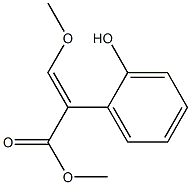(E) methyl 2-(2-hydroxyphenyl)-3-methoxyacrylate Struktur