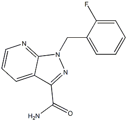 1-(2-fluorobenzyl)-1H-pyrazolo[3,4-b]pyridine-3-carboxamide Struktur
