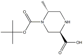 (2R,5R)-4-(tert-butoxycarbonyl)-5-methylpiperazine-2-carboxylic acid Structure
