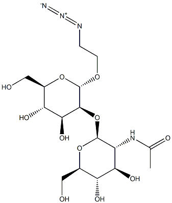 2-Azidoethyl 2-O-(2-acetamido-2-deoxy-b-D-glucopyranosyl)-a-D-mannopyranoside Struktur