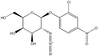 2-氯-4-硝基苯基2-叠氮基-2-脱氧-Β-D-吡喃半乳糖苷, , 结构式