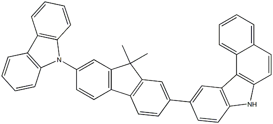 10-(7-(9H-carbazol-9-yl)-9,9-dimethyl-9H-fluoren-2-yl)-7H-benzo[c]carbazole 化学構造式