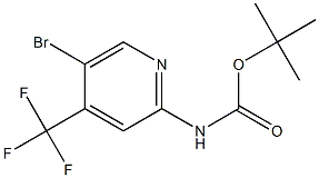 (5-Bromo-4-trifluoromethyl-pyridin-2-yl)-carbamic acid tert-butyl ester,,结构式