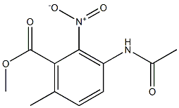 3-Acetylamino-6-methyl-2-nitro-benzoic acid methyl ester Struktur