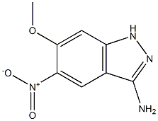 6-Methoxy-5-nitro-1H-indazol-3-ylamine,,结构式