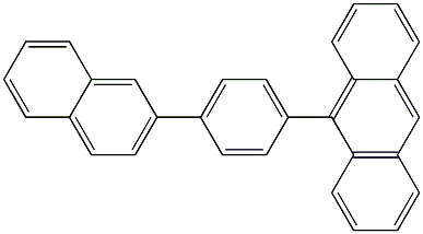 9-[4-(2-萘基)苯基]蒽, , 结构式