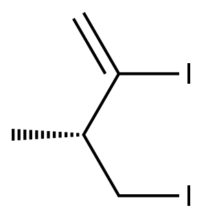 (S)-2,4-二碘-3-甲基-1-丁烯, , 结构式