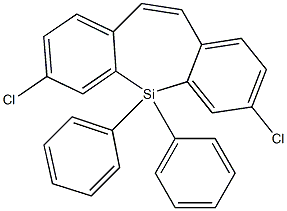 3,7-dichloro-5,5-diphenyl-5H-dibenzo[b,f]silepine Struktur