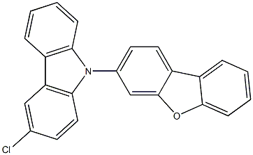 3-chloro-9-(dibenzo[b,d]furan-3-yl)-9H-carbazole Struktur
