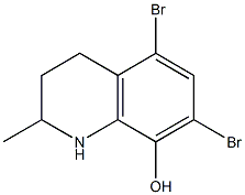 5,7-dibromo-2-methyl-1,2,3,4-tetrahydroquinolin-8-ol Structure