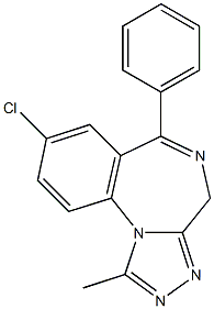 阿普唑仑杂质I, , 结构式