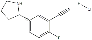 (S)-2-氟-5-(吡咯烷-2-基)苯甲腈盐酸盐,2566459-57-0,结构式