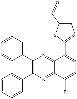 5-(8-bromo-2,3-diphenylquinoxalin-5-yl)thiophene-2-carbaldehyde Structure