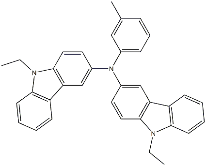 9-ethyl-N-(9-ethyl-9H-carbazol-3-yl)-N-m-tolyl-9H-carbazol-3-amine Structure