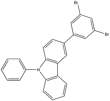 N-phenyl-3-(3,5-dibromophenyl)carbazole Structure