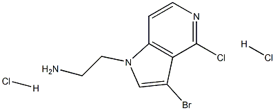 2-{3-Bromo-4-chloro-1H-pyrrolo[3,2-c]pyridin-1-yl}ethan-1-amine dihydrochloride Struktur