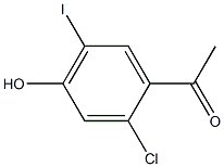 1-(2-Chloro-4-hydroxy-5-iodo-phenyl)-ethanone Struktur