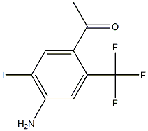 1-(4-Amino-5-iodo-2-trifluoromethyl-phenyl)-ethanone Struktur
