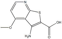 3-Amino-4-methoxy-thieno[2,3-b]pyridine-2-carboxylic acid 结构式