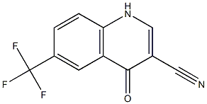 4-Oxo-6-trifluoromethyl-1,4-dihydro-quinoline-3-carbonitrile Struktur