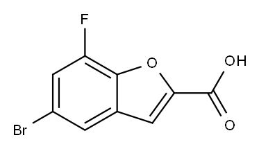 5-Bromo-7-fluorobenzofuran-2-carboxylic acid Struktur