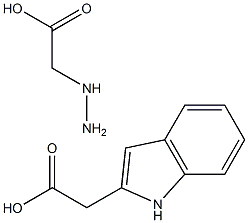 2-吲哚乙酸;吲哚-2-乙酸, , 结构式