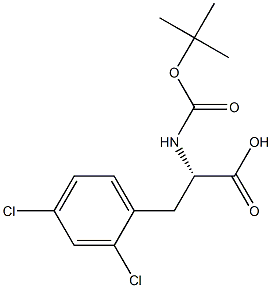 BOC-D-2,4-二氯苯丙氨酸, , 结构式