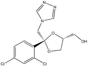 cis-2-(2,4-Dichlorophenyl)-2-(4H-1,2,4-triazol-4-ylmethyl)-1,3-dioxolane-4-methanol, 84499-45-6, 结构式