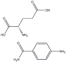 P-AMINOBENZAMIDE GLUTAMIC ACID 化学構造式