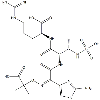 (8S,11S,Z)-5-(2-Aminothiazol-4-yl)-11-(3-guanidinopropyl)-2,2-dimethyl-6,9-dioxo-8-((S)-1-(sulfoamino)ethyl)-3-oxa-4,7,10-triazadodec-4-ene-1,12-dioic Acid