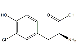 3-Chloro-5-iodo-L-tyrosine 结构式