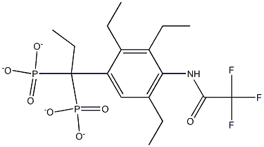 Tetraethyl-4-(trifluoroacetylamino)phenylmethylene-1.1-bisphosphonate Structure