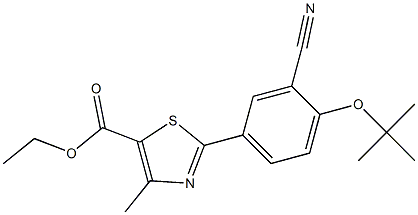 ethyl 2-(4-(tert-butoxy)-3-cyanophenyl)-4-methylthiazole-5- carboxylate Structure