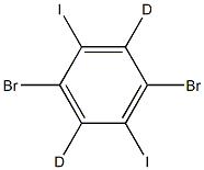 1,4-Dibromo-2,5-diiodobenzene-d2 Structure