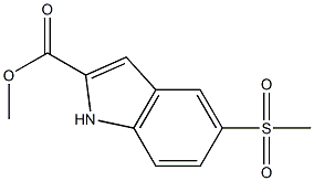 甲基 5-甲基磺基吲哚-2-甲酯, , 结构式