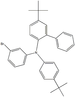 N-(3-bromophenyl)-5-(tert-butyl)-N-(4-(tert-butyl)phenyl)-[1,1'-biphenyl]-2-amine Struktur