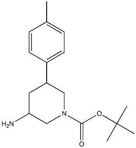 TERT-BUTYL 3-AMINO-5-P-TOLYLPIPERIDINE-1-CARBOXYLATE Struktur