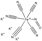 Potassium nitrosylpentacyanoferrate(II) Struktur