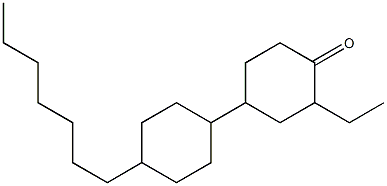 4-(4Heptylcyclohexyl)Ethylcyclohexanone Struktur