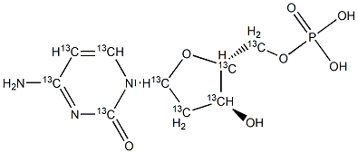 2'-Deoxycytidine 5'-monophosphate-13C9 Struktur